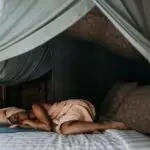 A female in restful sleep