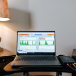 Laptop displaying IASIS Microcurrent Neurofeedback brainwave data during a neurofeedback session at Authentic Brain Solutions, demonstrating how gentle microcurrents help restore healthy brain function after concussion, TBI, or trauma.