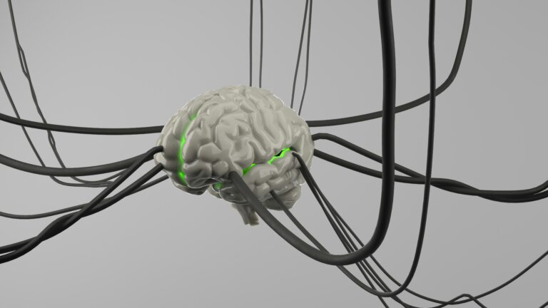 3D illustration of a human brain connected by neural pathways representing neurocounseling and brain-based therapy