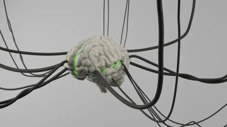 3D illustration of a human brain connected by neural pathways representing neurocounseling and brain-based therapy